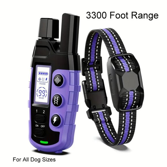 3300Ft Dog Adjustable Dog Training Electric Collar with Remote Control - Picture 2 of 8